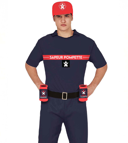 Déguisement sapeur pompette adulte