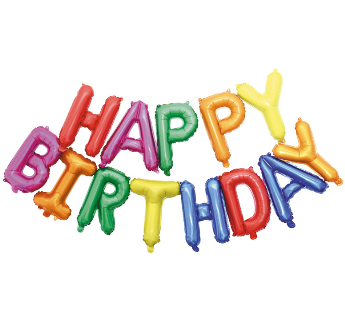 BALLONS MYLAR HAPPY BIRTHDAY MULTI