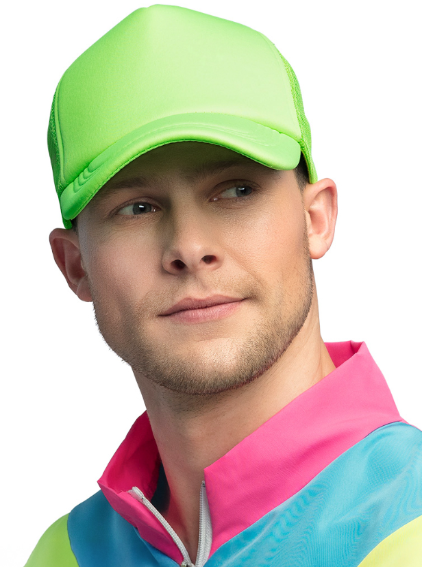 Casquette vert fluo adulte