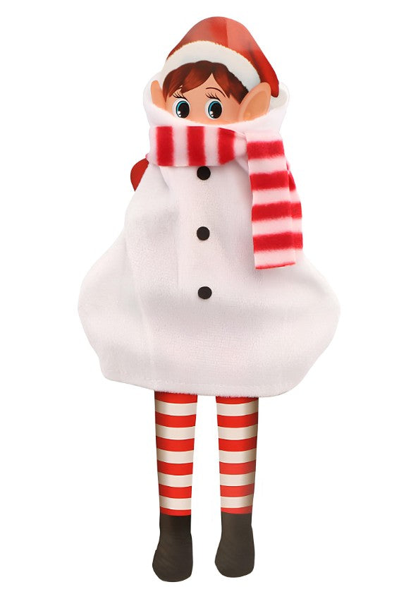 Déguisement bonhomme de neige pour poupée lutin farceur