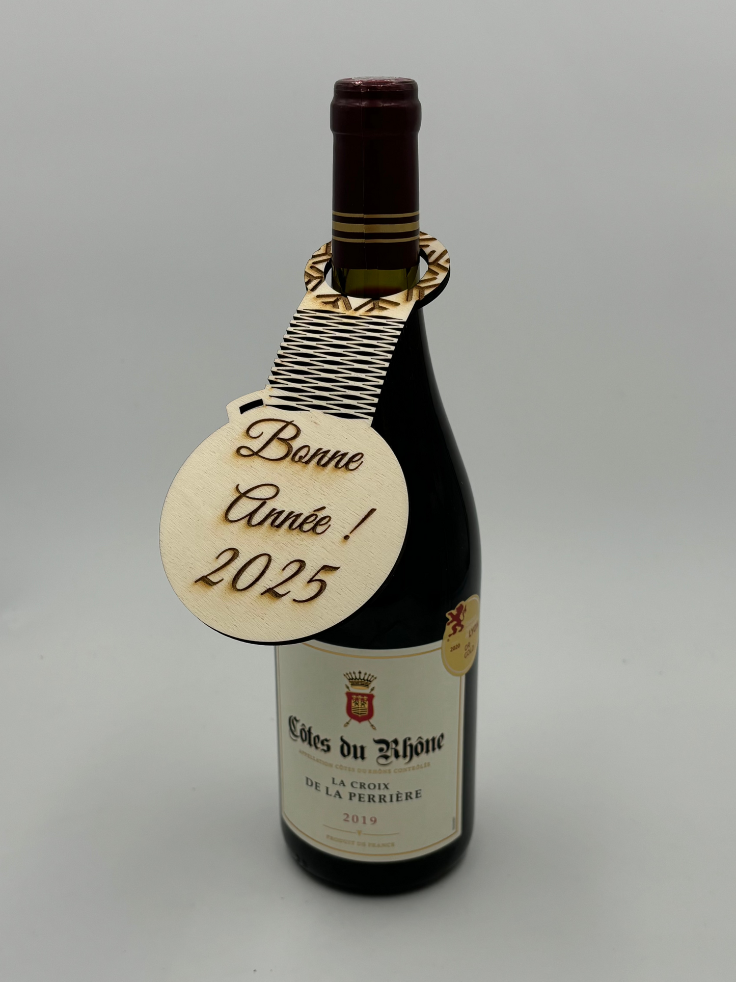 Décoration bouteille "Bonne Année 2025"
