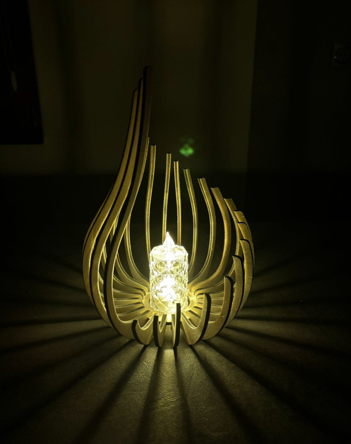 Chaleureuse lampe a bougie