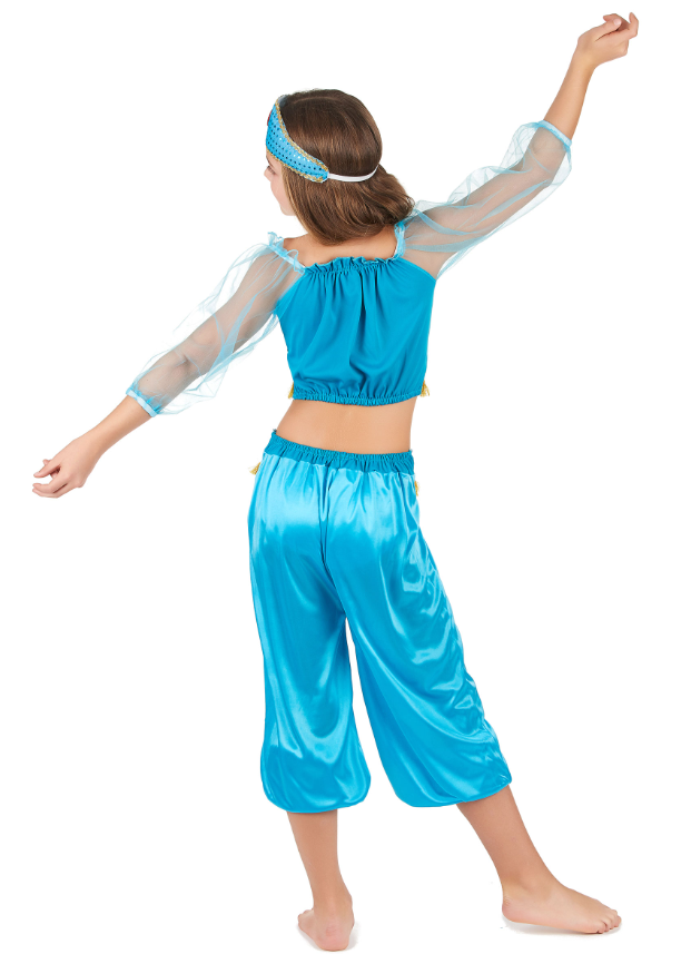 Déguisement danseuse orientale bleue fille