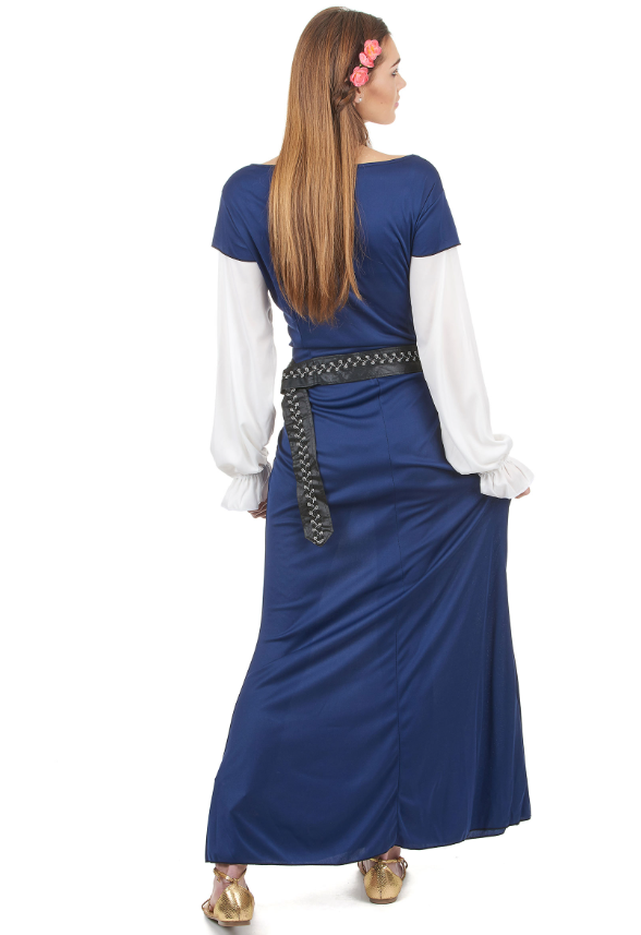 Déguisement Bavaroise robe longue bleue Femme