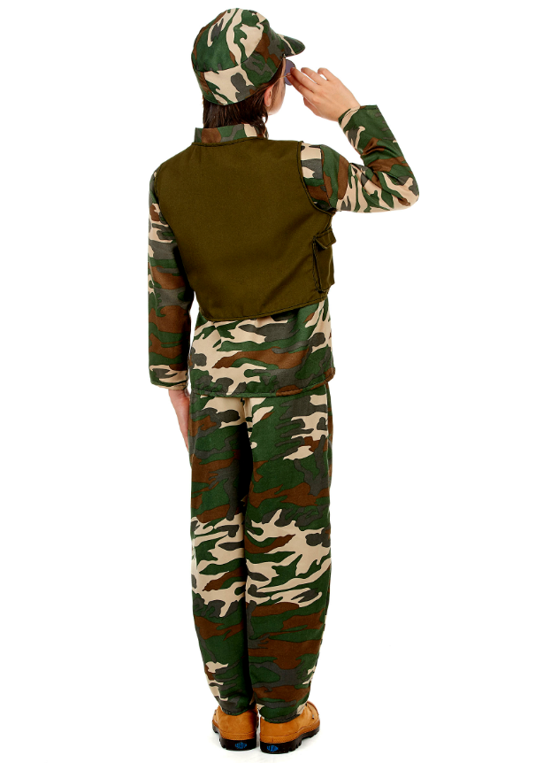 Déguisement militaire vert garçon
