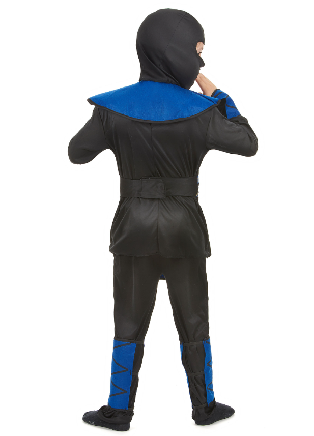 Déguisement ninja bleu et doré garçon