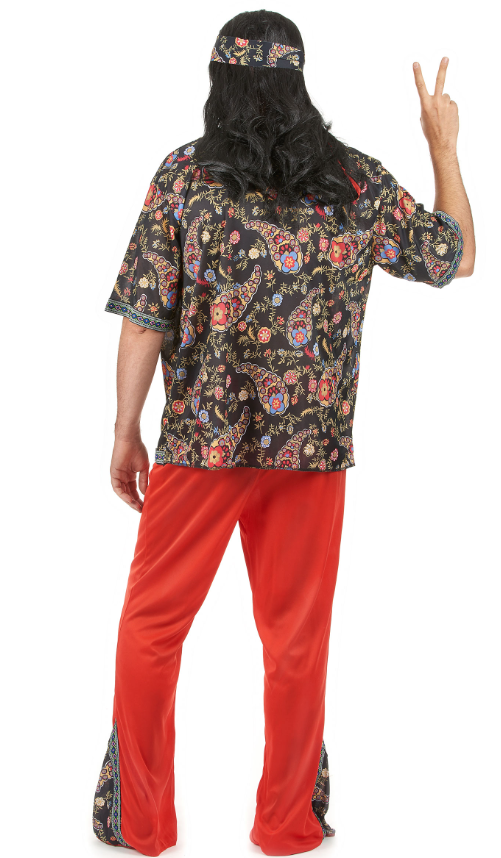 Déguisement hippie rouge homme