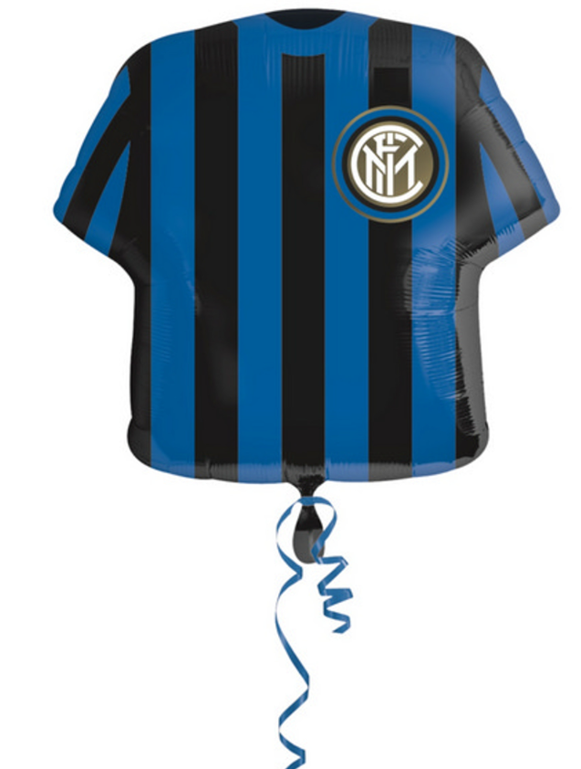 Ballon aluminium maillot de foot Inter™ 60 cm