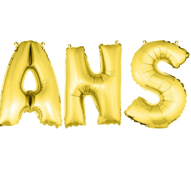Ballons aluminium lettres ANS dorés 36 cm