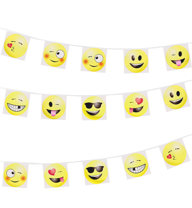Guirlande à fanions émoticônes Imoji™ 8m