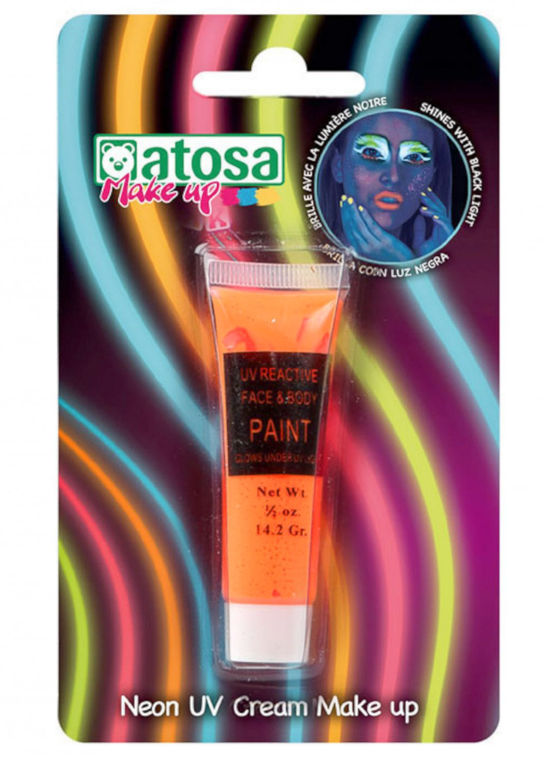 Tube de maquillage néon orange UV