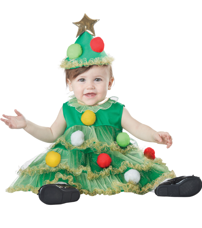 Déguisement sapin de Noel luxe bébé