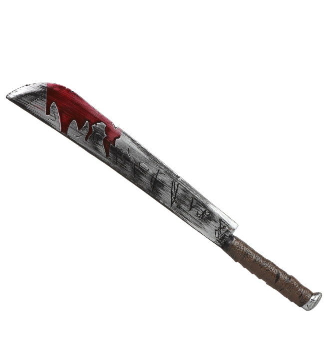 Machette sanglante Halloween en plastique