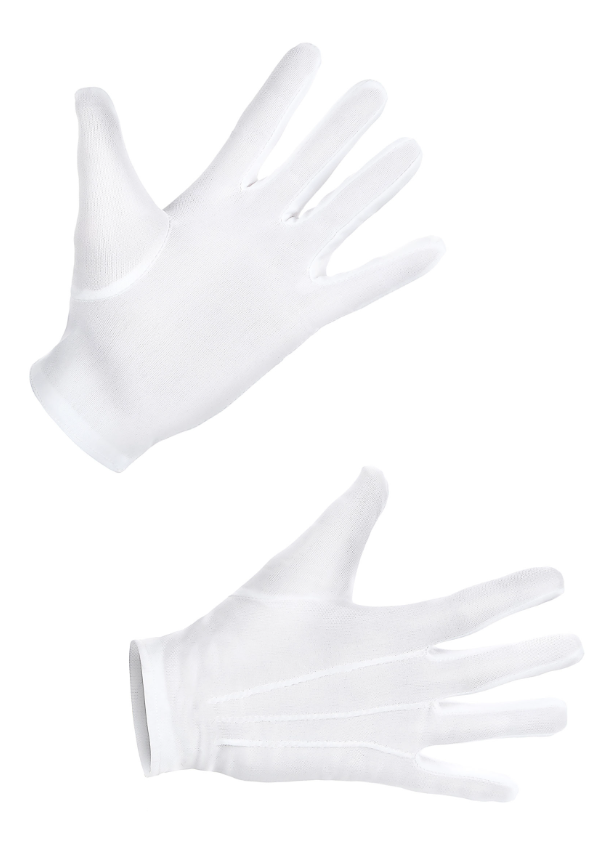 Gants courts blancs adulte