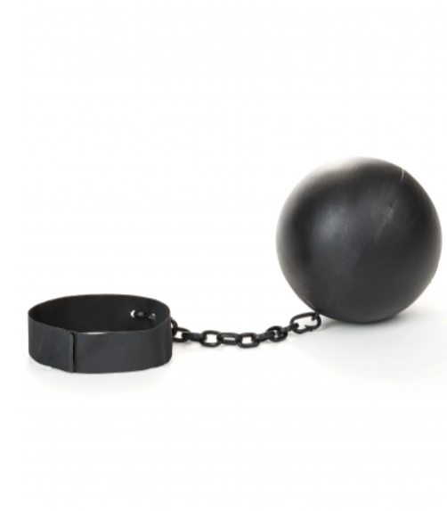 Boulet et chaînes de prisonnier adulte