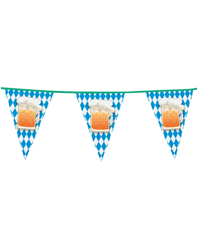 Guirlande à fanions fête de la bière 6 m