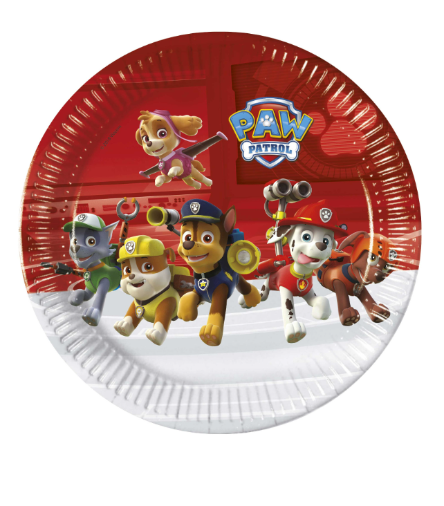 Petites assiettes en carton Pat' Patrouille prêt pour l'action™ 20 cm