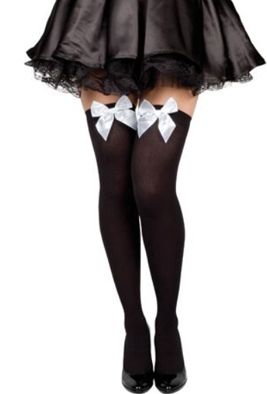 Bas Michelle blanc/noir