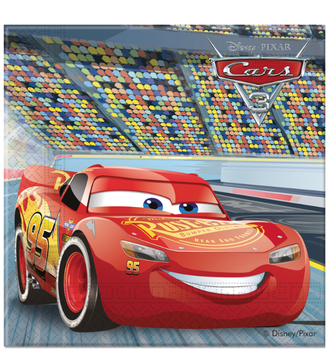 Serviettes en papier Flash McQueen Cars 3™ 33 x 33 cm