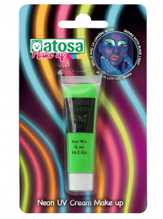 Tube de maquillage néon vert UV