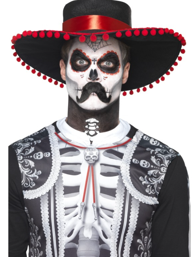 Kit maquillage squelette mexicain adulte Dia de los muertos