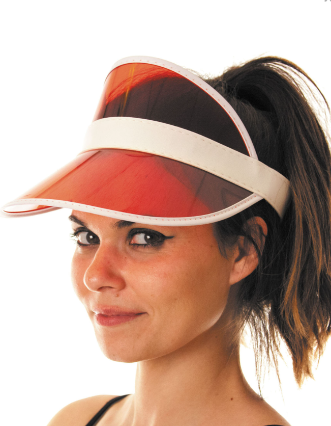 Visière joueur de poker rouge adulte