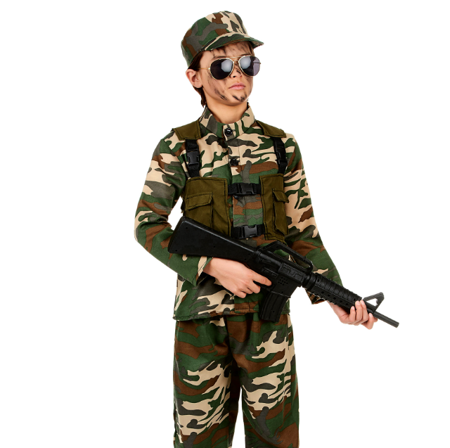 Déguisement militaire vert garçon