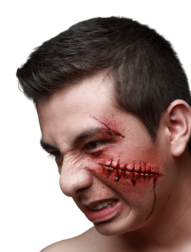 Fausse blessure points de sutures adultes Halloween