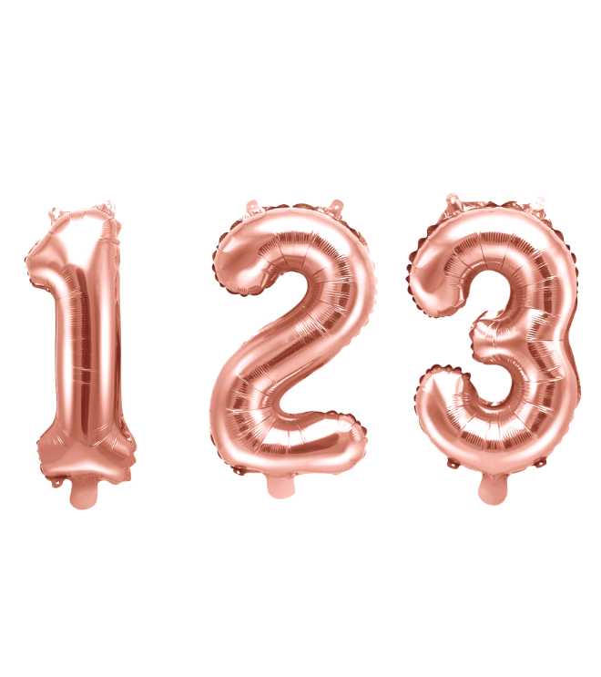 Ballon aluminium chiffre rose gold 36 cm