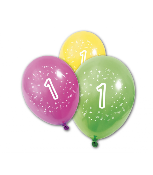 Ballons en latex anniversaire 1 an 30 cm