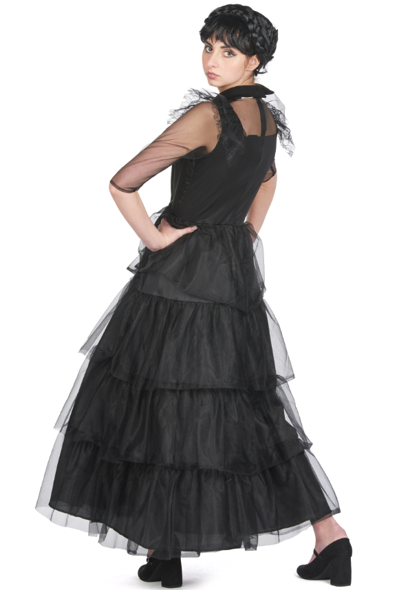 Déguisement robe de bal gothique noire femme