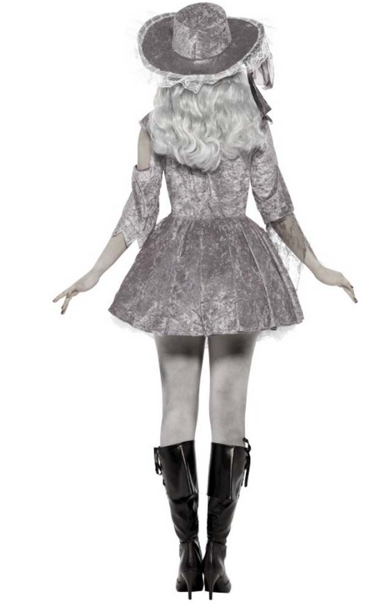 Déguisement fantôme pirate effet satiné femme Halloween