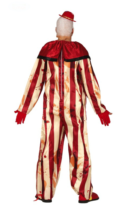 Déguisement clown terrifiant rouge et blanc homme
