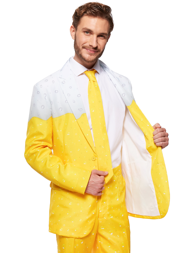 Costume Mr Bière jaune Suitmeisters™ adulte