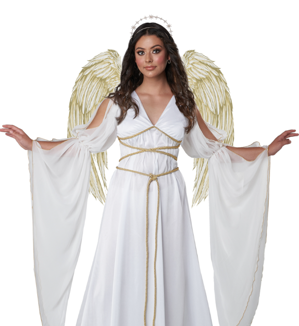 Déguisement ange divin blanc luxe femme
