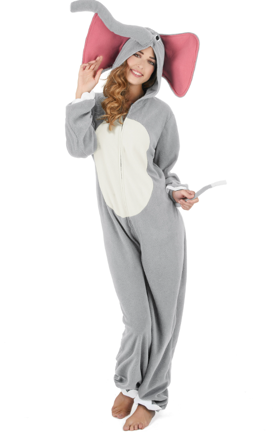 Déguisement éléphant gris femme