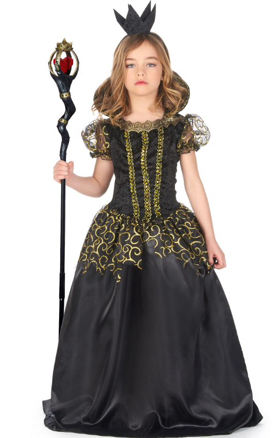 Déguisement méchante reine noire fille