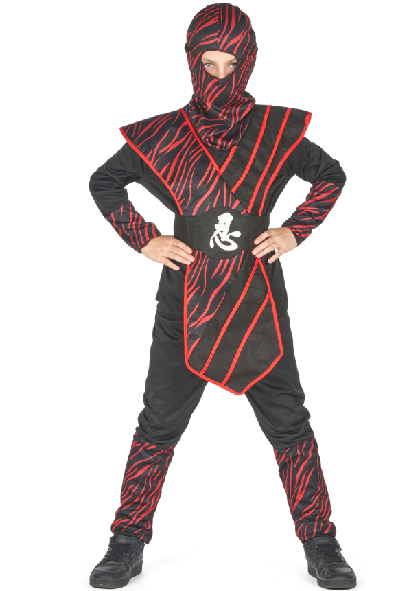 Déguisement ninja fauve rouge garçon