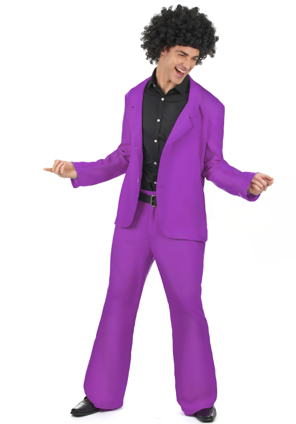 Déguisement disco violet adulte