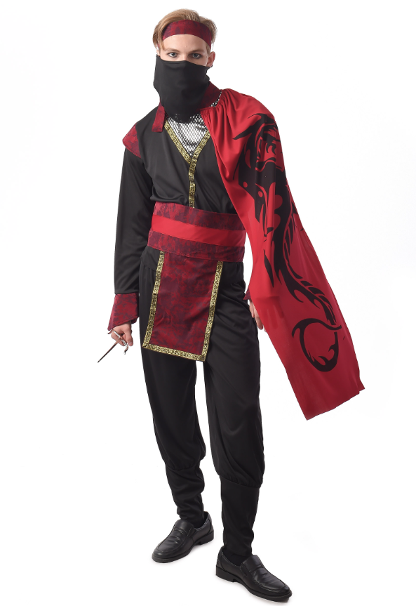 Déguisement ninja dragon rouge homme