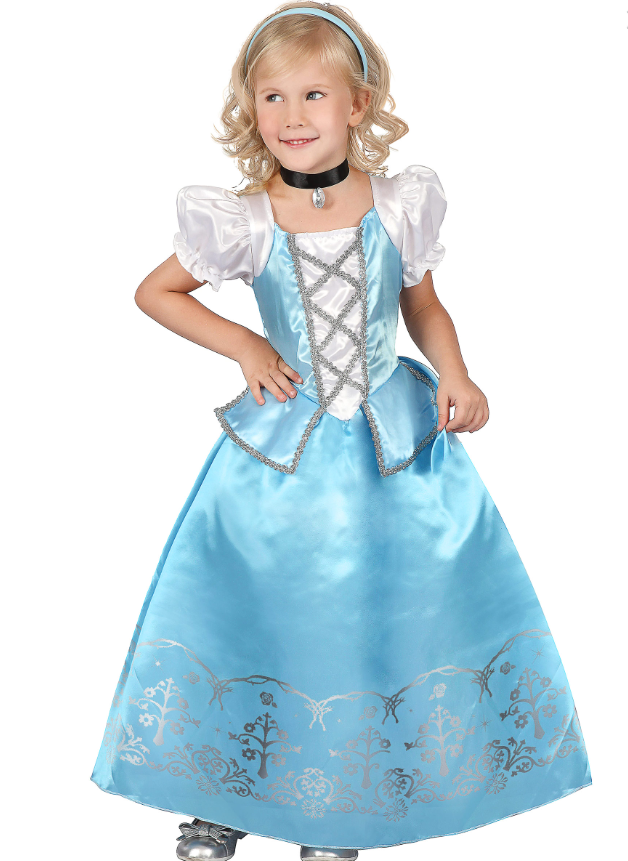 Déguisement princesse bleue et blanche fille