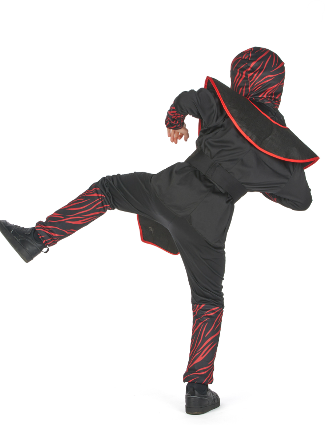 Déguisement ninja fauve rouge garçon