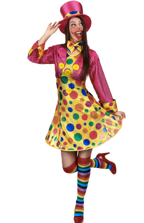 Déguisement clown amusant femme