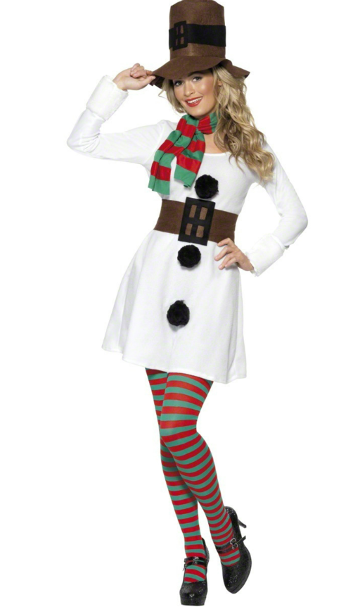 Déguisement bonhomme de neige femme Noël