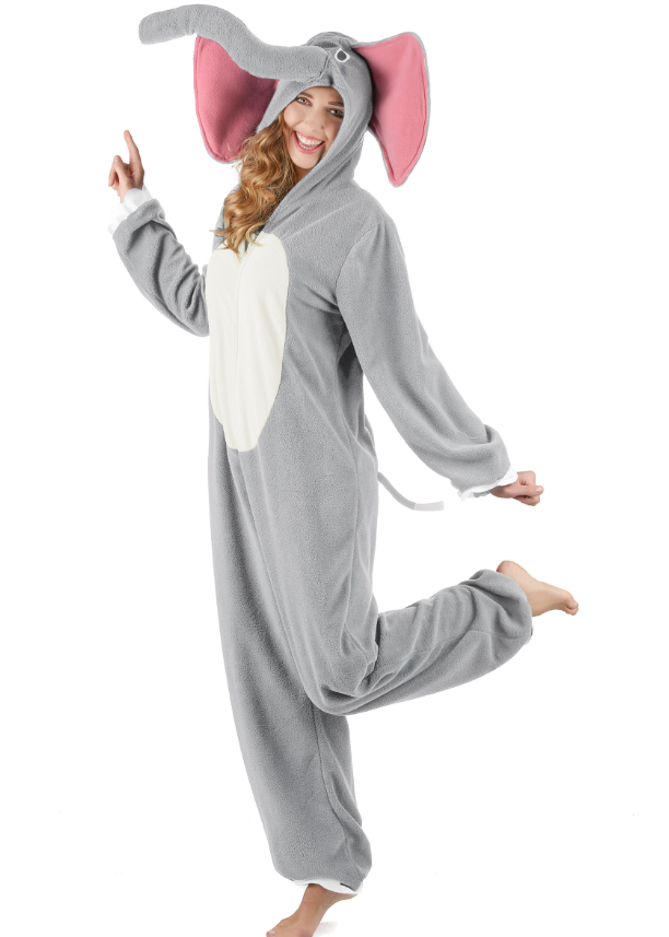 Déguisement éléphant gris femme