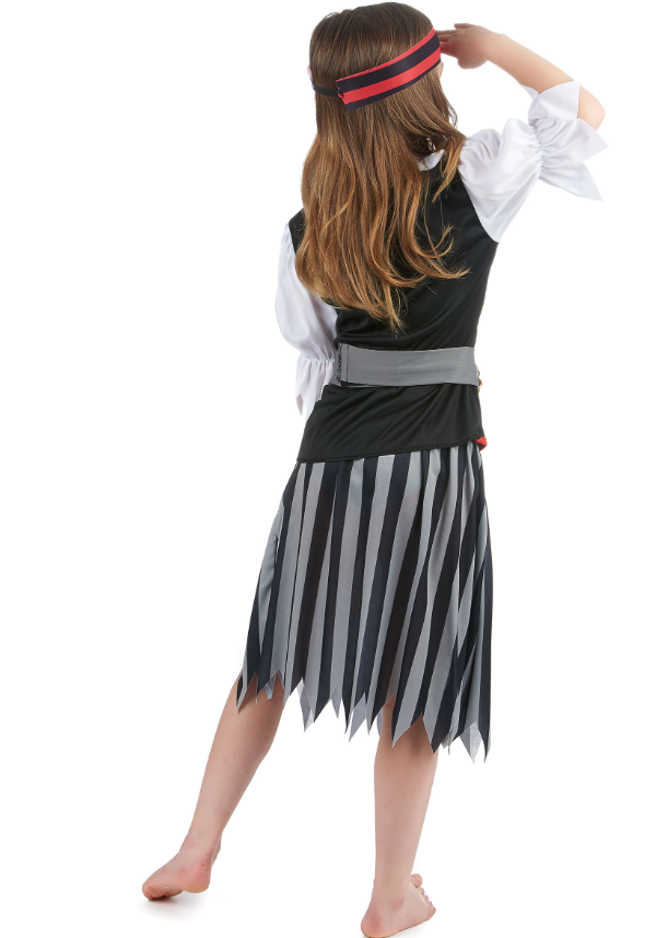 Déguisement pirate motif tête de mort fille