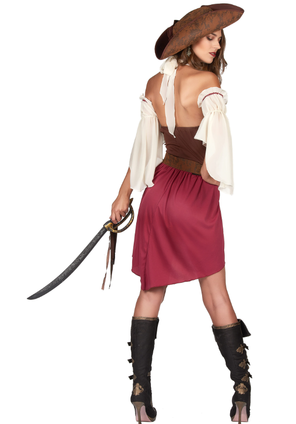 Déguisement pirate bordeaux sexy femme