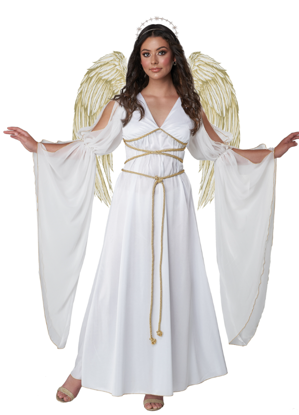 Déguisement ange divin blanc luxe femme