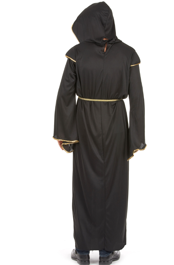 Déguisement moine noir et doré homme