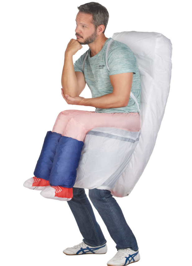 Déguisement humoristique toilette gonflable adulte